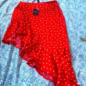 Red White flirty skirt